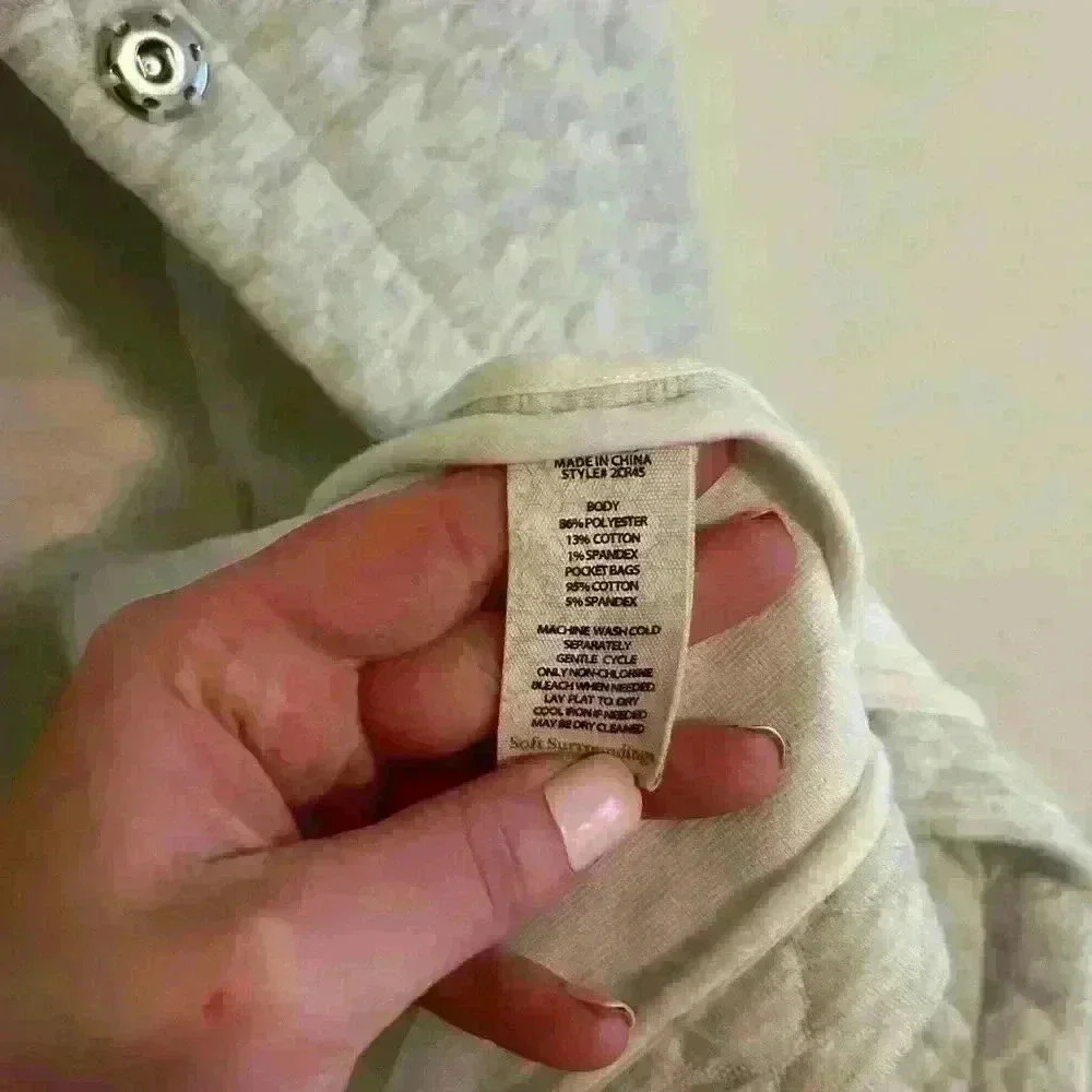 Soft Surroundings Quilted Snap Down Jacket Medium… - image 7